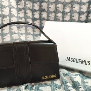 Jacquemus Logo Plaque Black Tote Bag